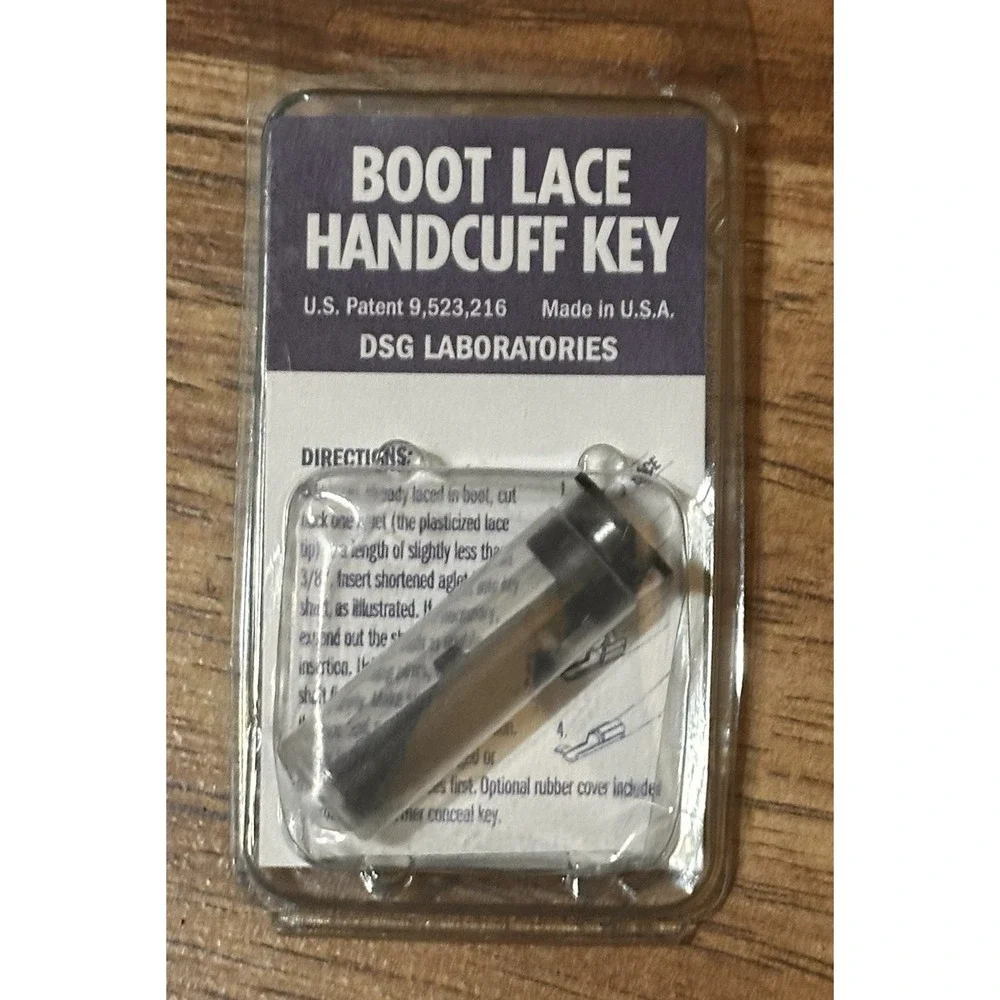 Boot Lace Handcuff Key NEW- Escape and‎ Evasion Cuff Key DSG Laboratories USA